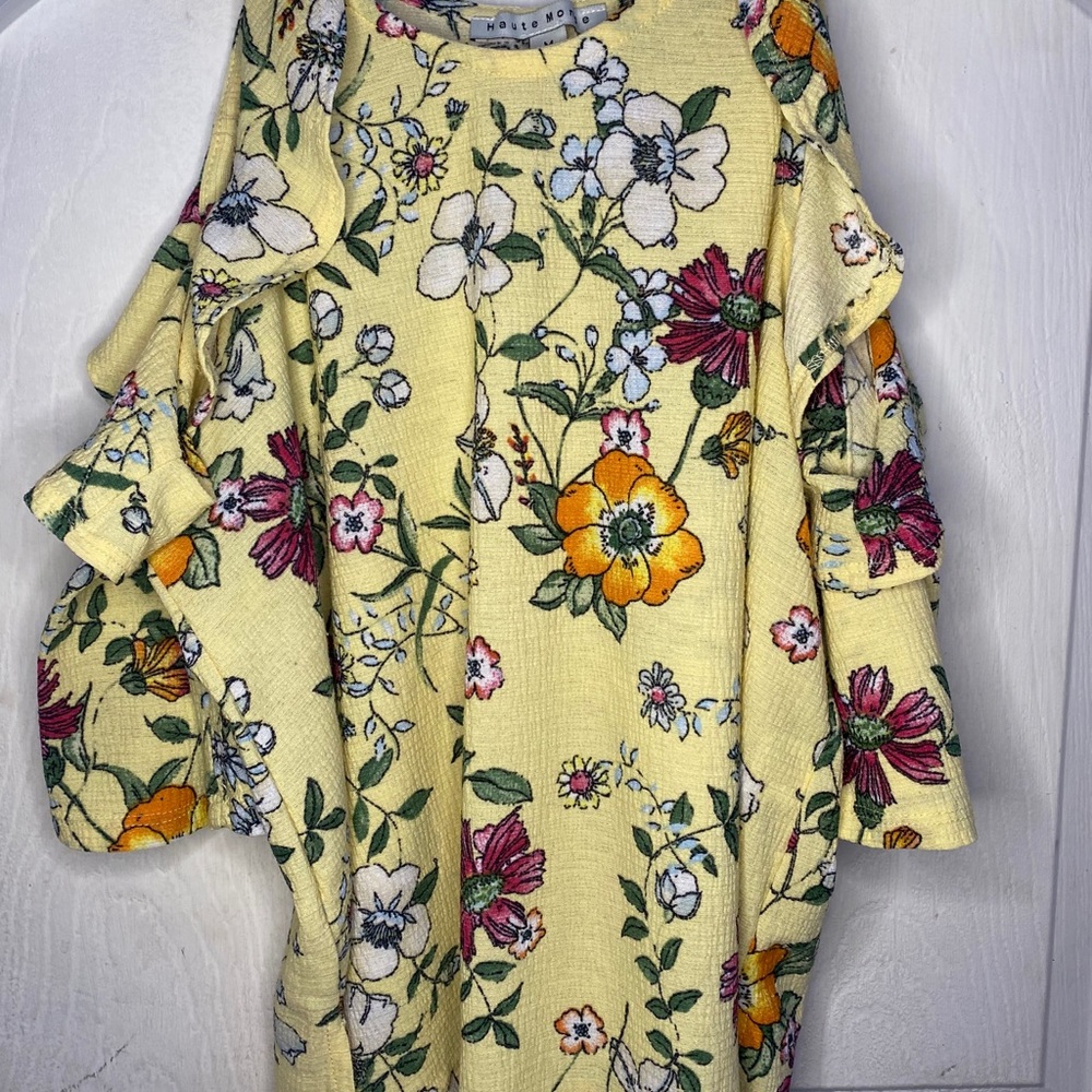 Floral blouse with open shoulder size medium